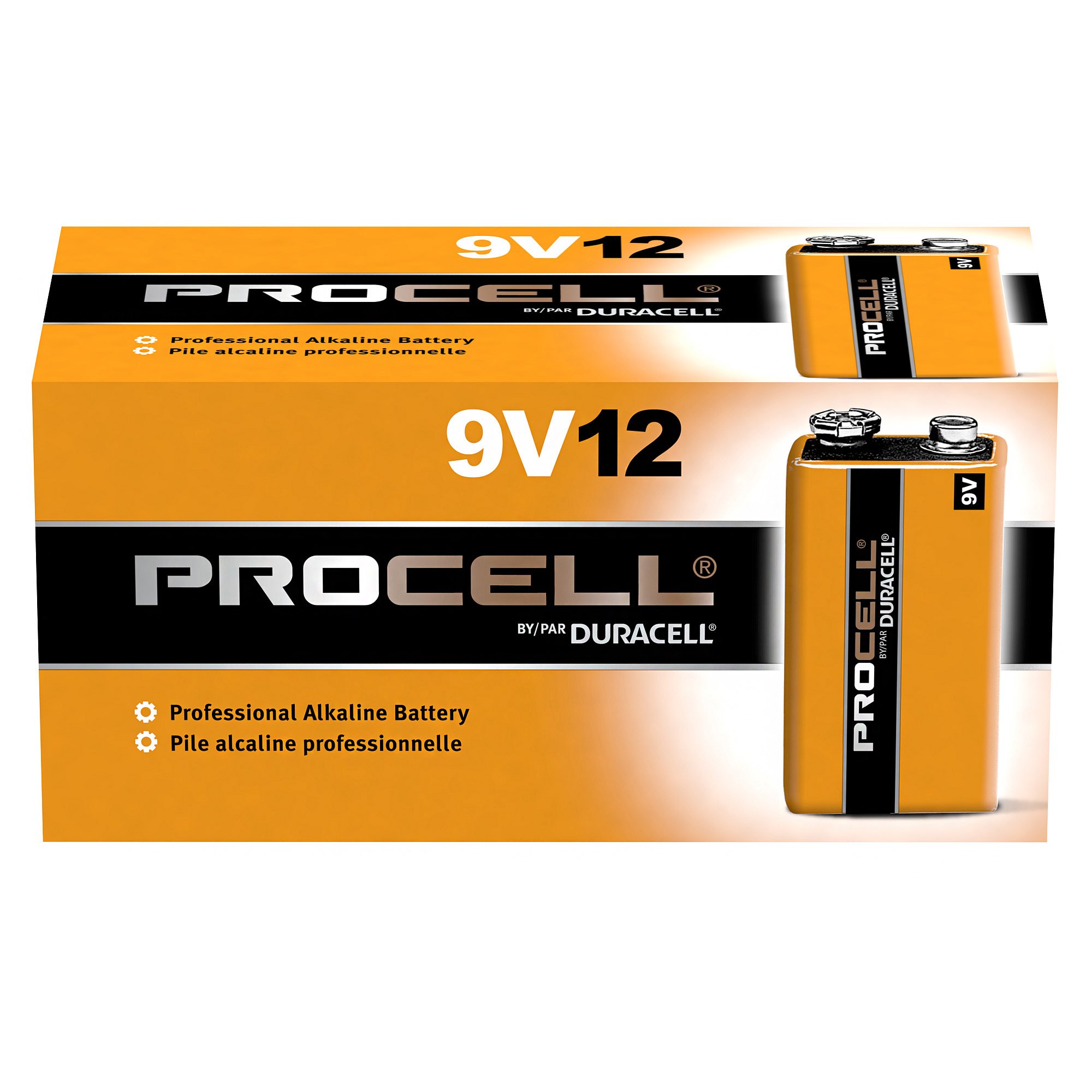Battery Alkaline Battery Duracell® Procell® 9V Cell 9V Disposable (12/PK 6PK/CS) by Duracell  ID PC1604